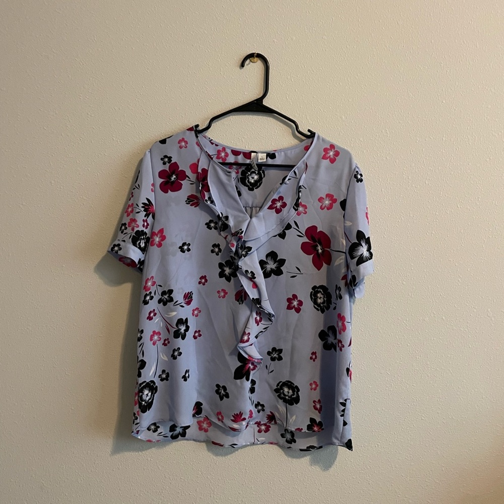 ELLE Floral Blouse “Size L”